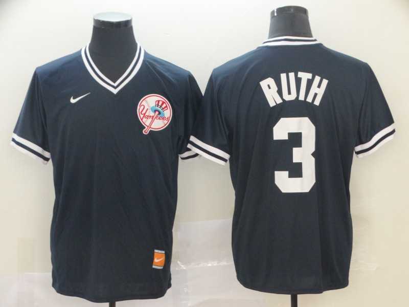 Yankees 3 Babe Ruth Black Throwback Jersey,We sell and wholesale Yankees 3 Babe Ruth Black Throwback Jersey on line form chian!